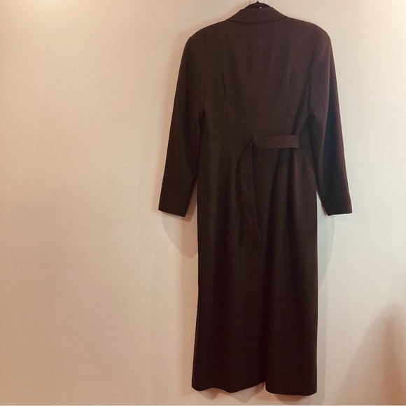 LIDA BADAY Sz 8 Lined True Wrap Dress with Buttons Buckle Closure  Pointy Collar - Picture 13 of 14